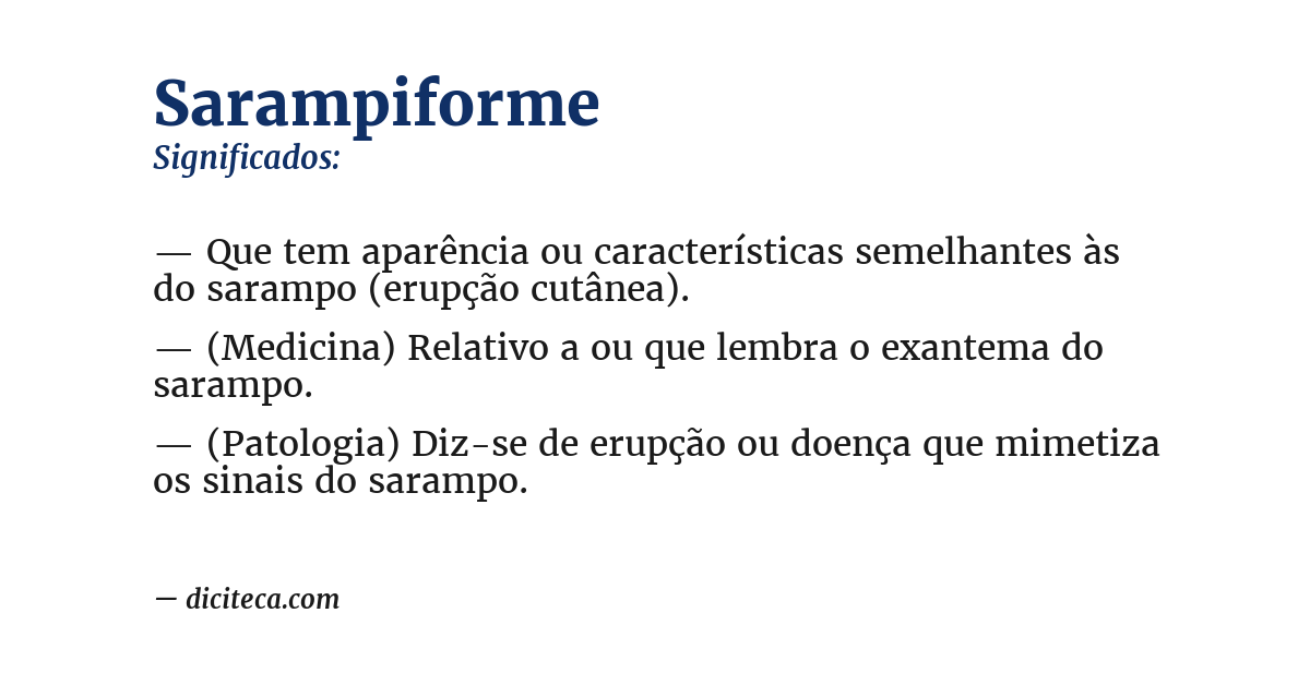 Significado de sarampiforme