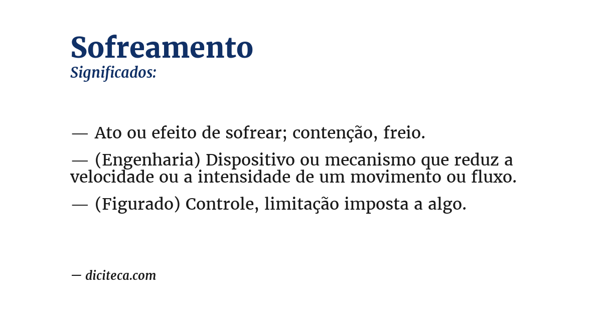 Significado de sofreamento
