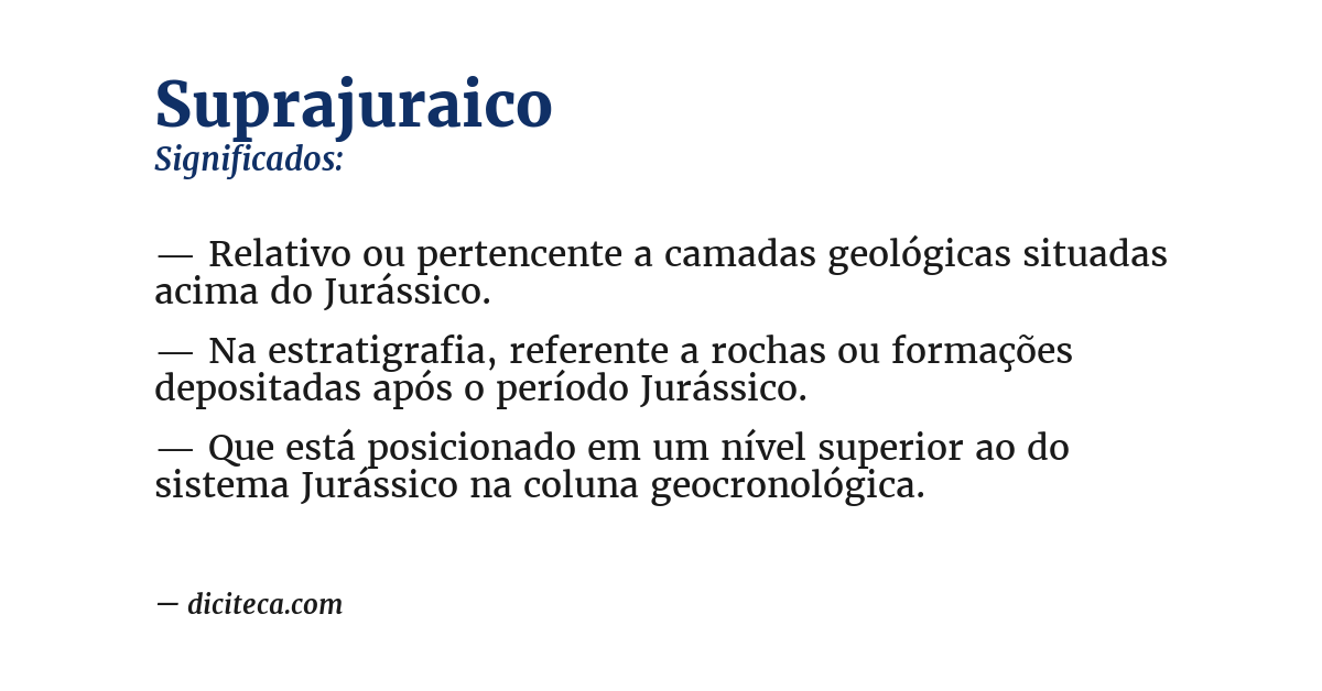Significado de suprajuraico