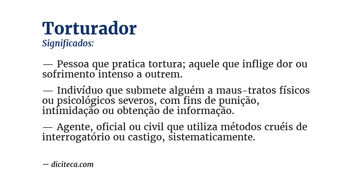 Significado de torturador
