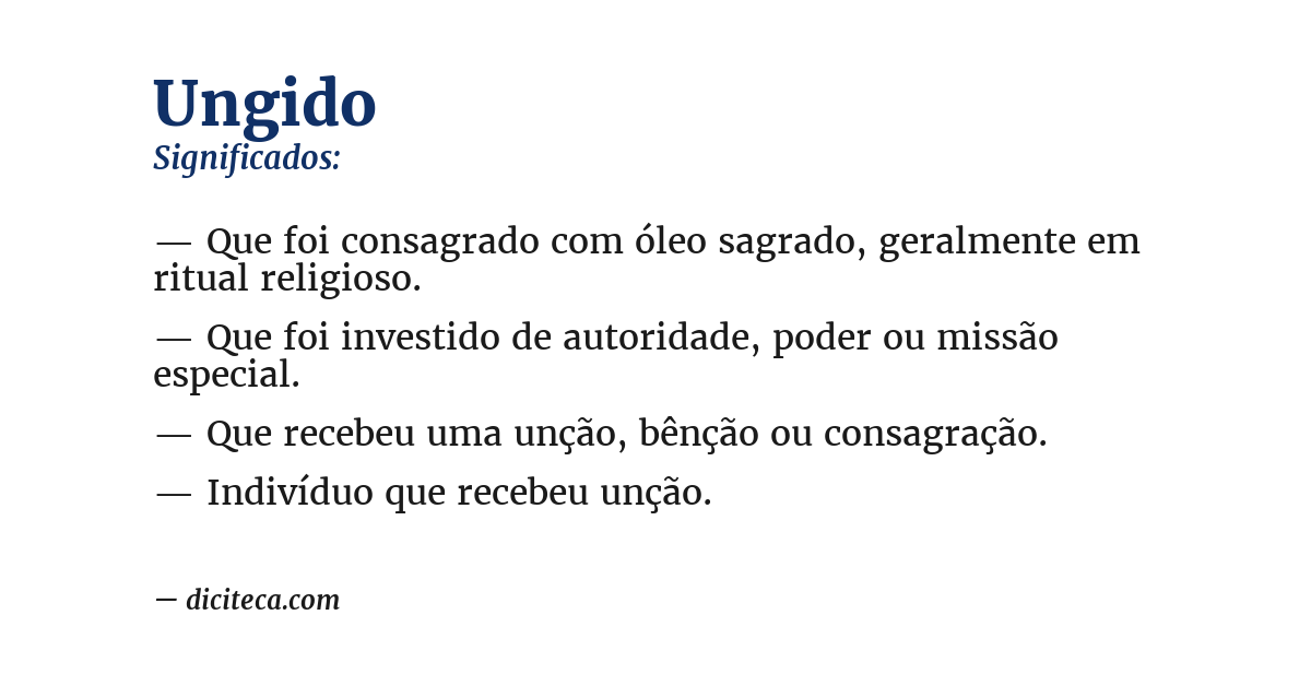 Significado de ungido