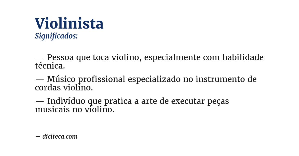 Significado de violinista