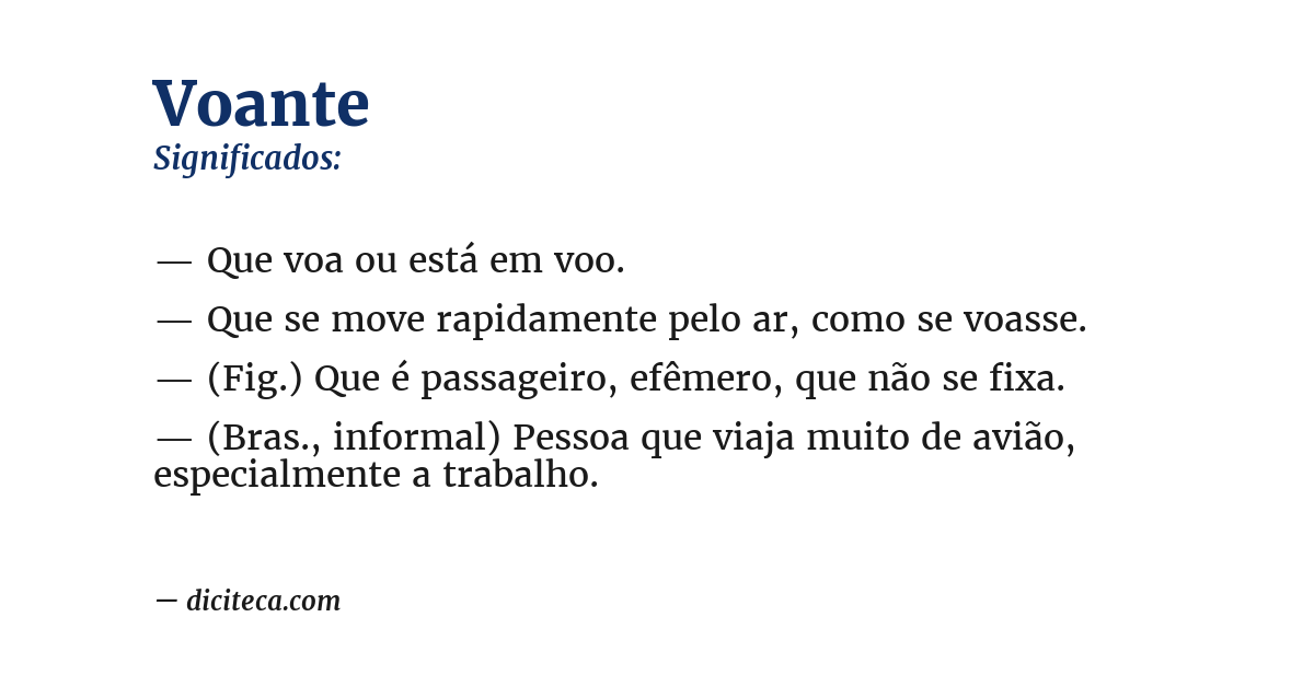 Significado de voante