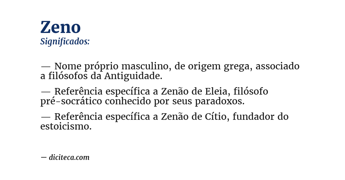 Significado de zeno