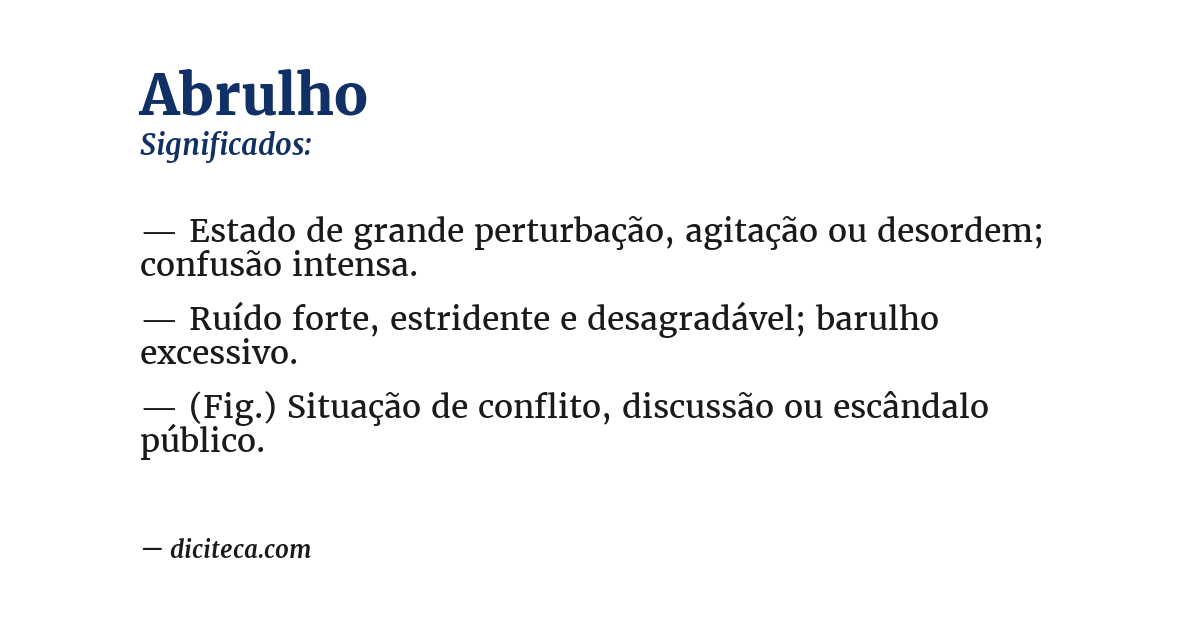 Significado de abrulho