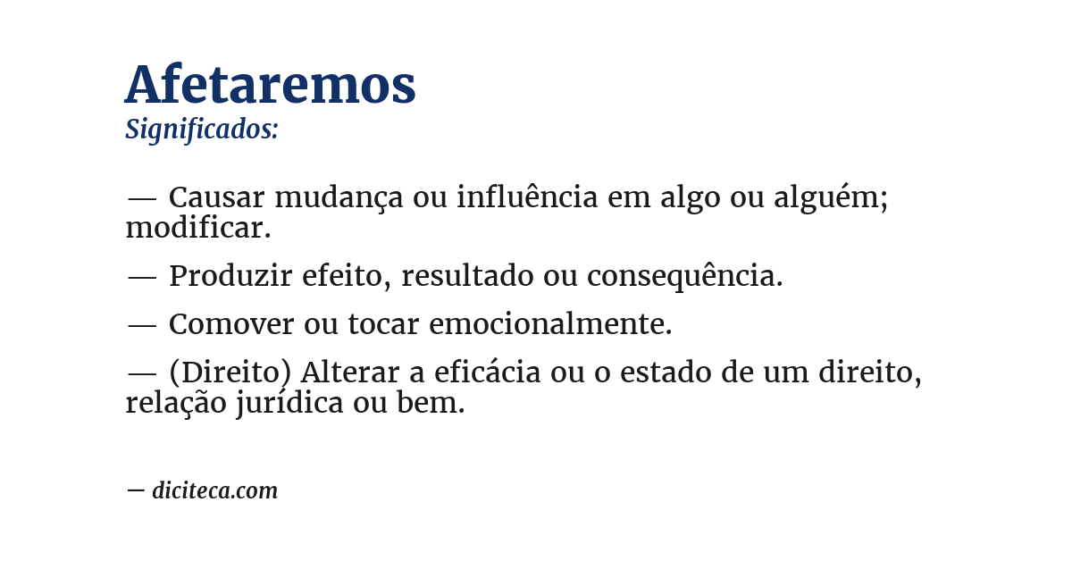 Significado de afetaremos