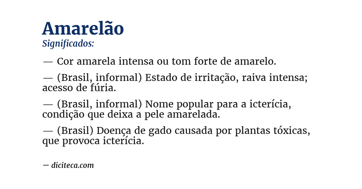 Significado de amarelão