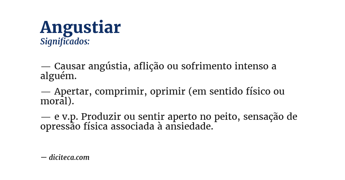 Significado de angustiar