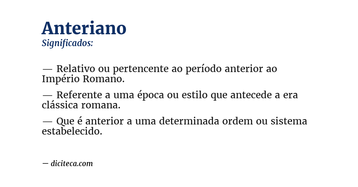 Significado de anteriano