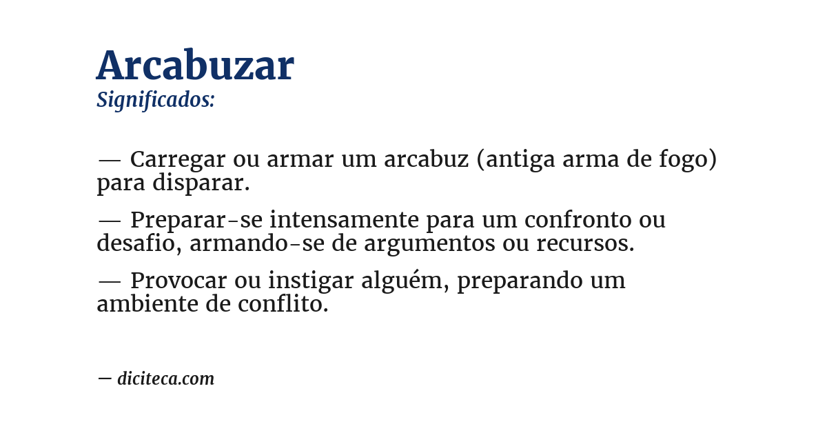Significado de arcabuzar
