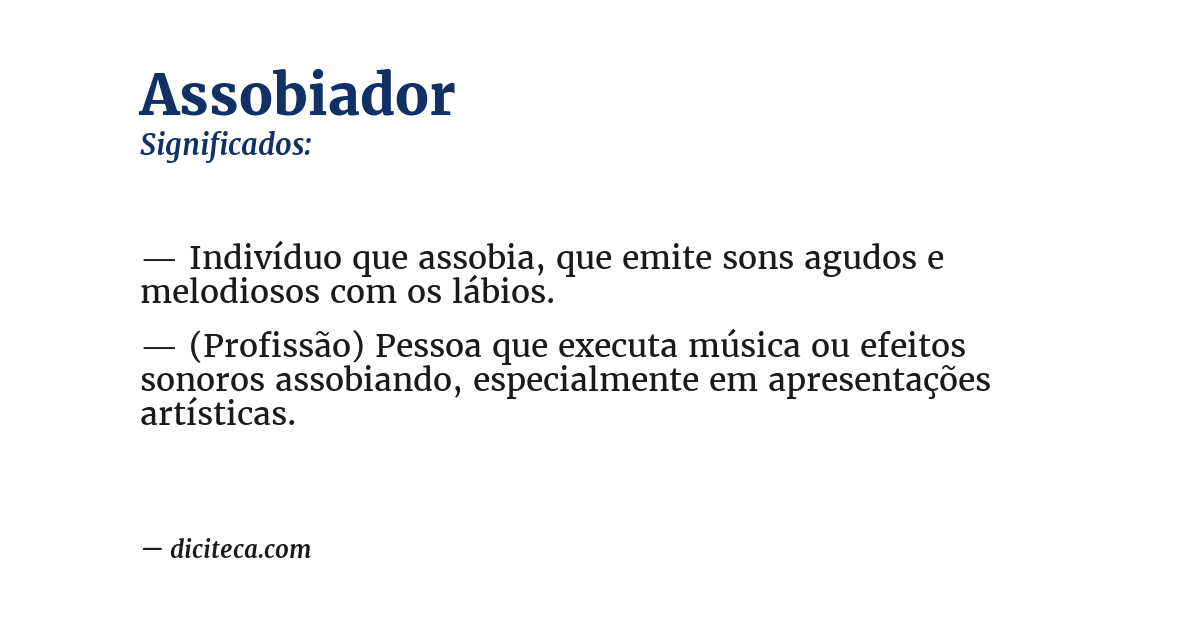 Significado de assobiador
