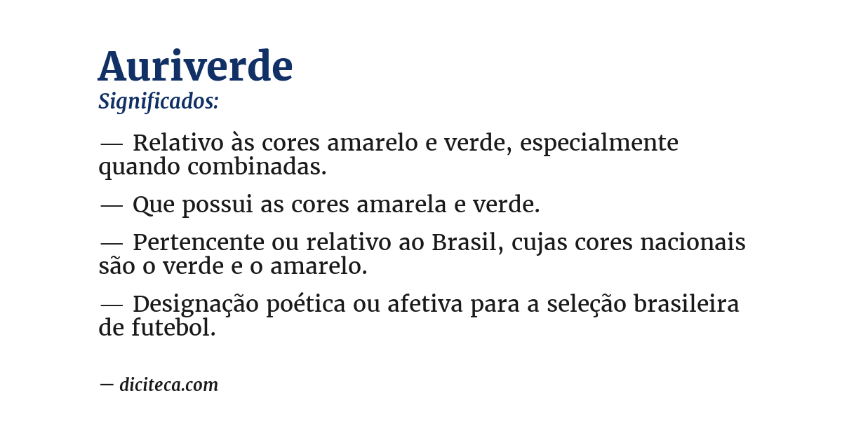 Significado de auriverde