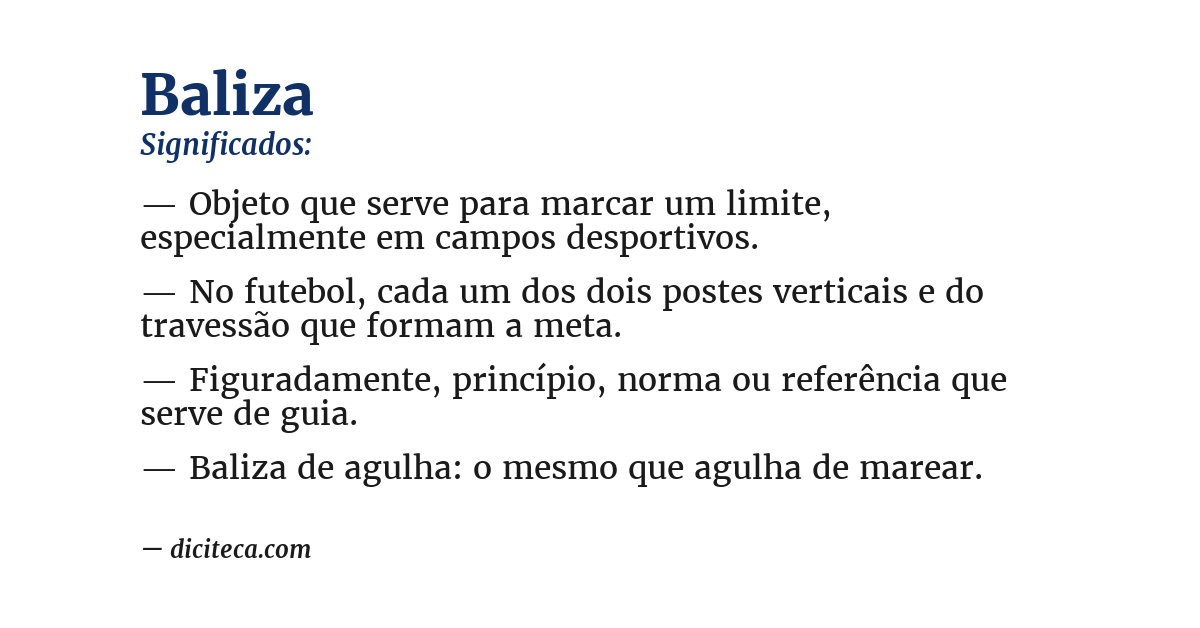 Significado de baliza