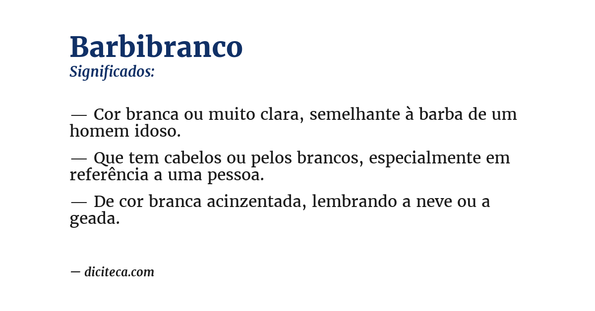 Significado de barbibranco