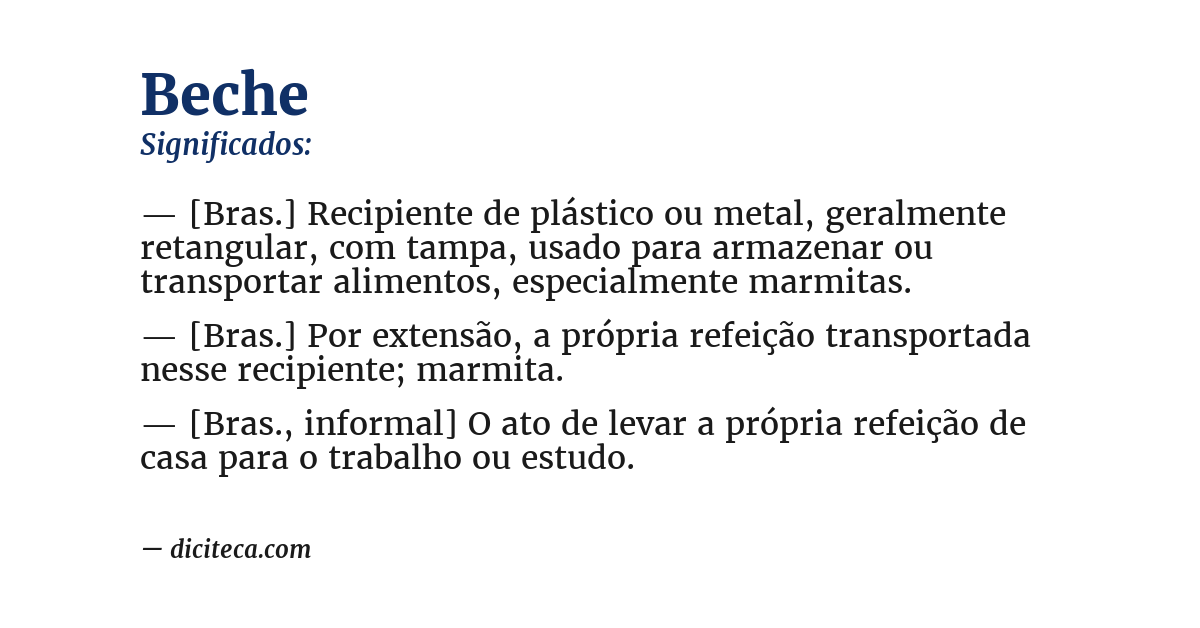 Significado de beche