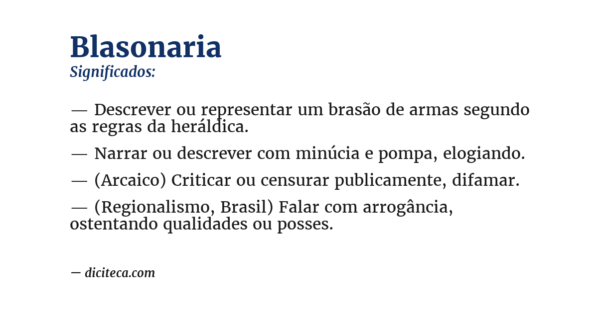 Significado de blasonaria