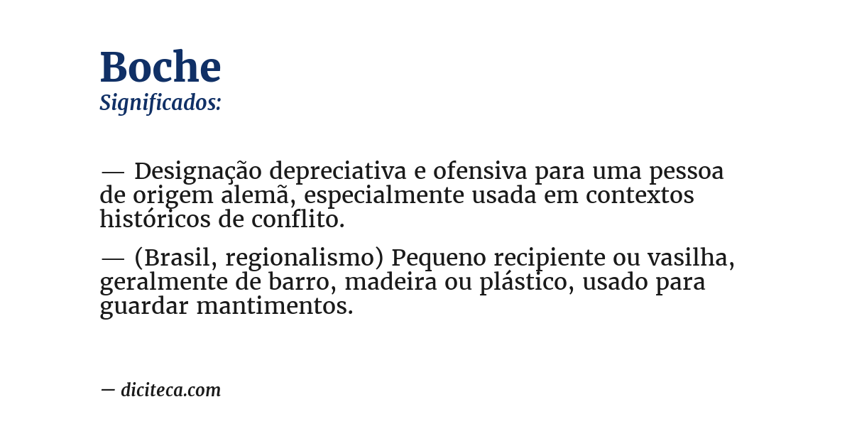 Significado de boche