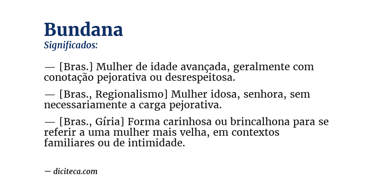 Significado de bundana