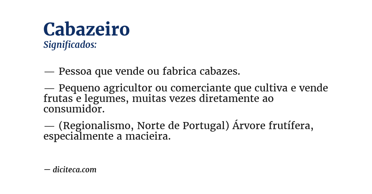 Significado de cabazeiro