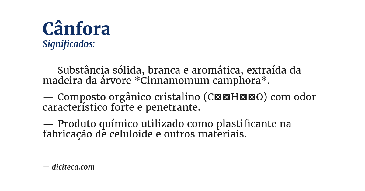 Significado de cânfora