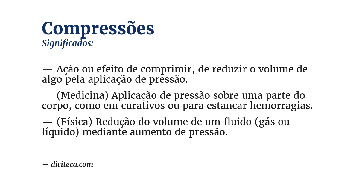 Significado de compressões