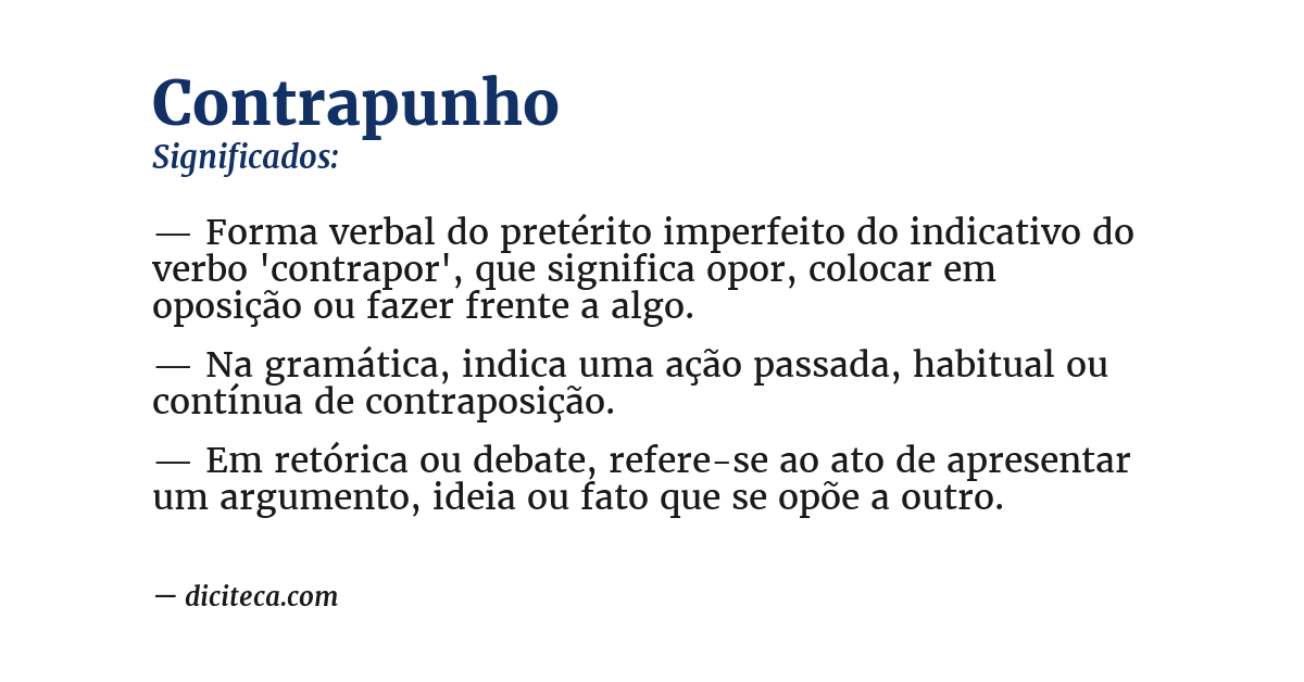 Significado de contrapunho