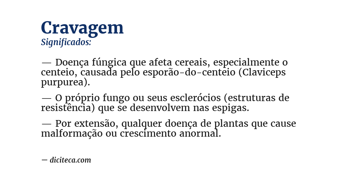 Significado de cravagem