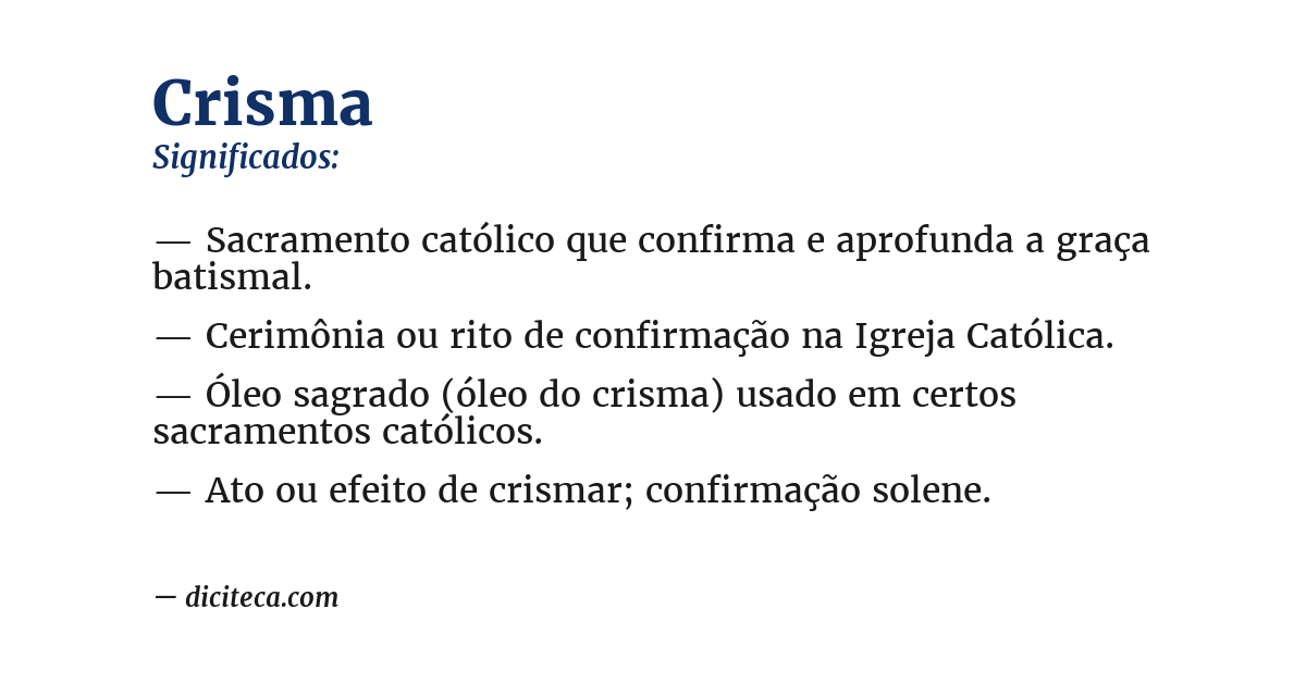 Significado de crisma