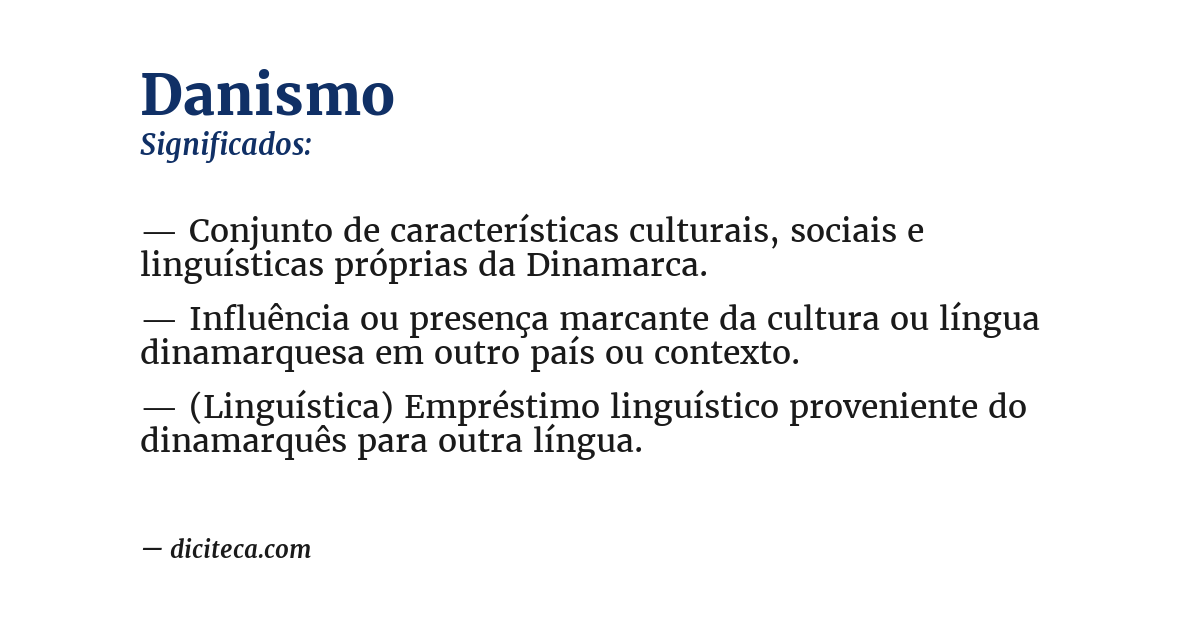Significado de danismo