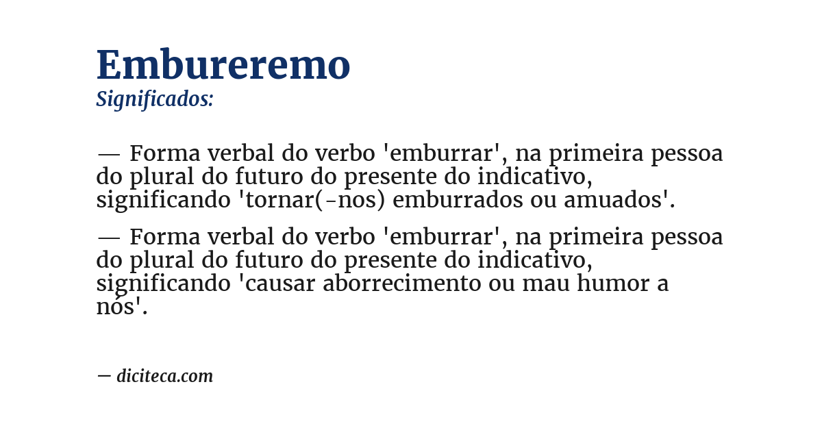 Significado de embureremo