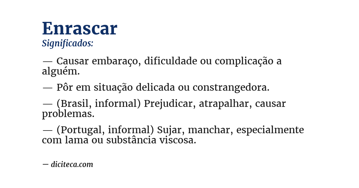 Significado de enrascar