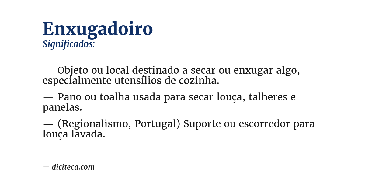 Significado de enxugadoiro