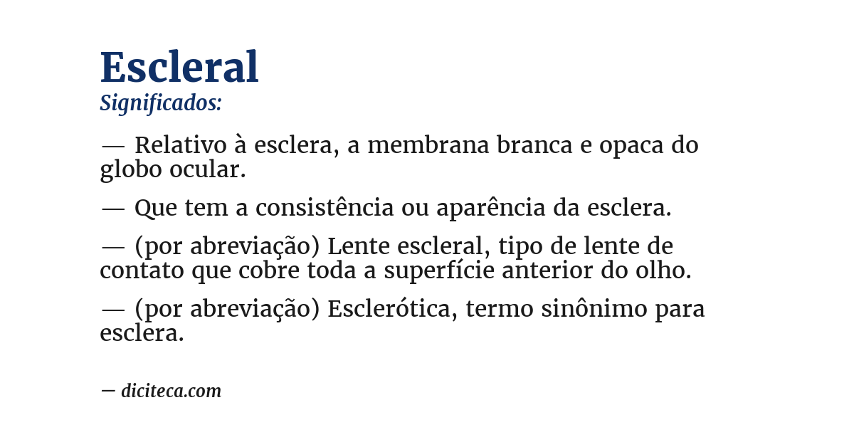 Significado de escleral