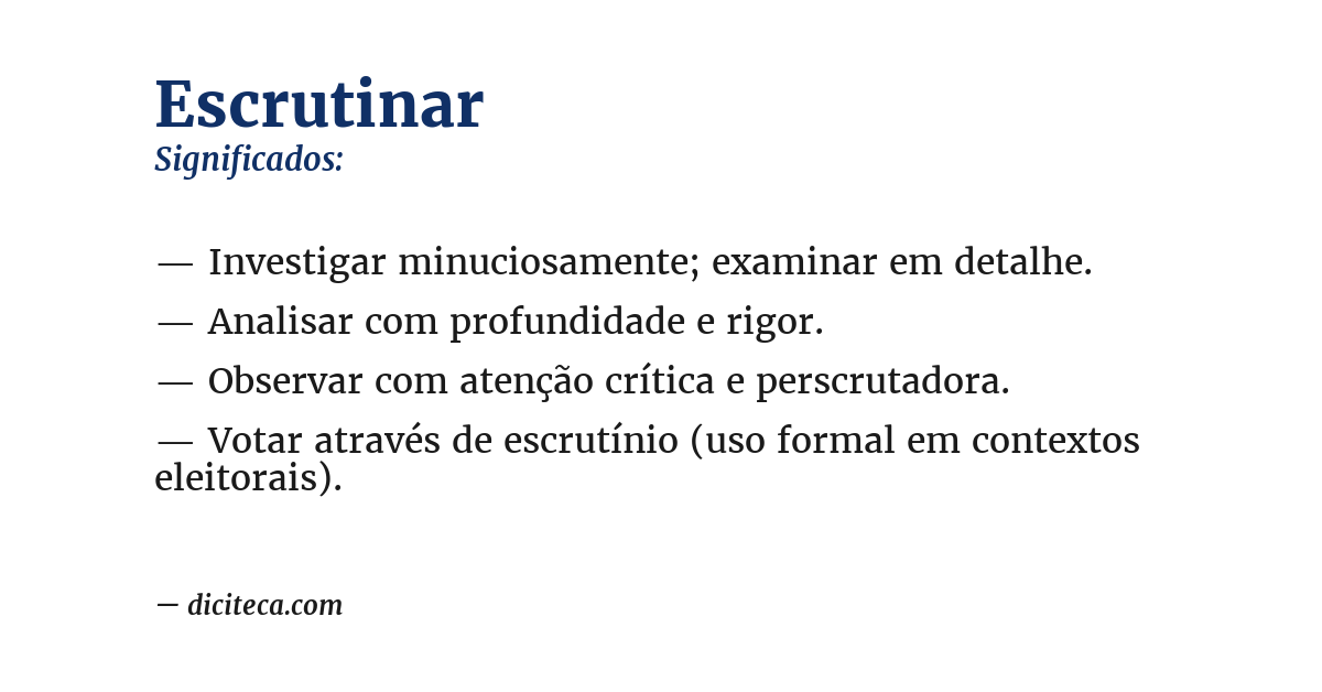 Significado de escrutinar