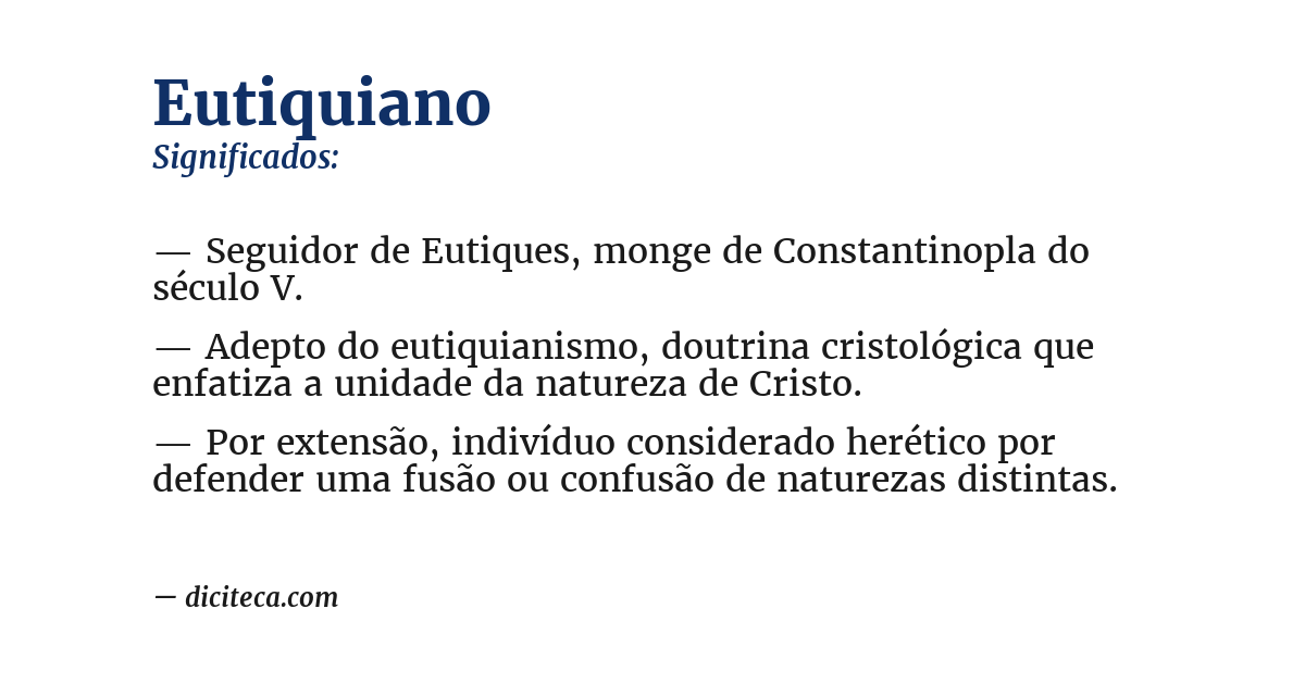 Significado de eutiquiano