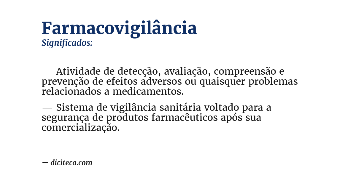Significado de farmacovigilância