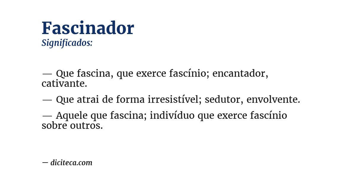 Significado de fascinador