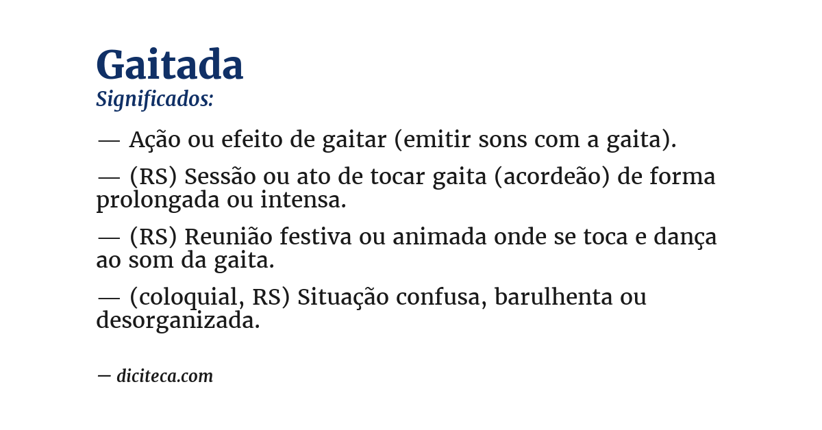 Significado de gaitada