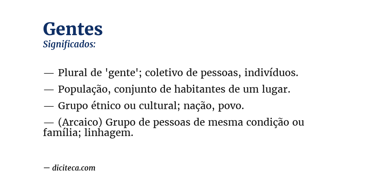 Significado de gentes