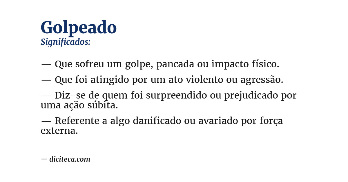 Significado de golpeado