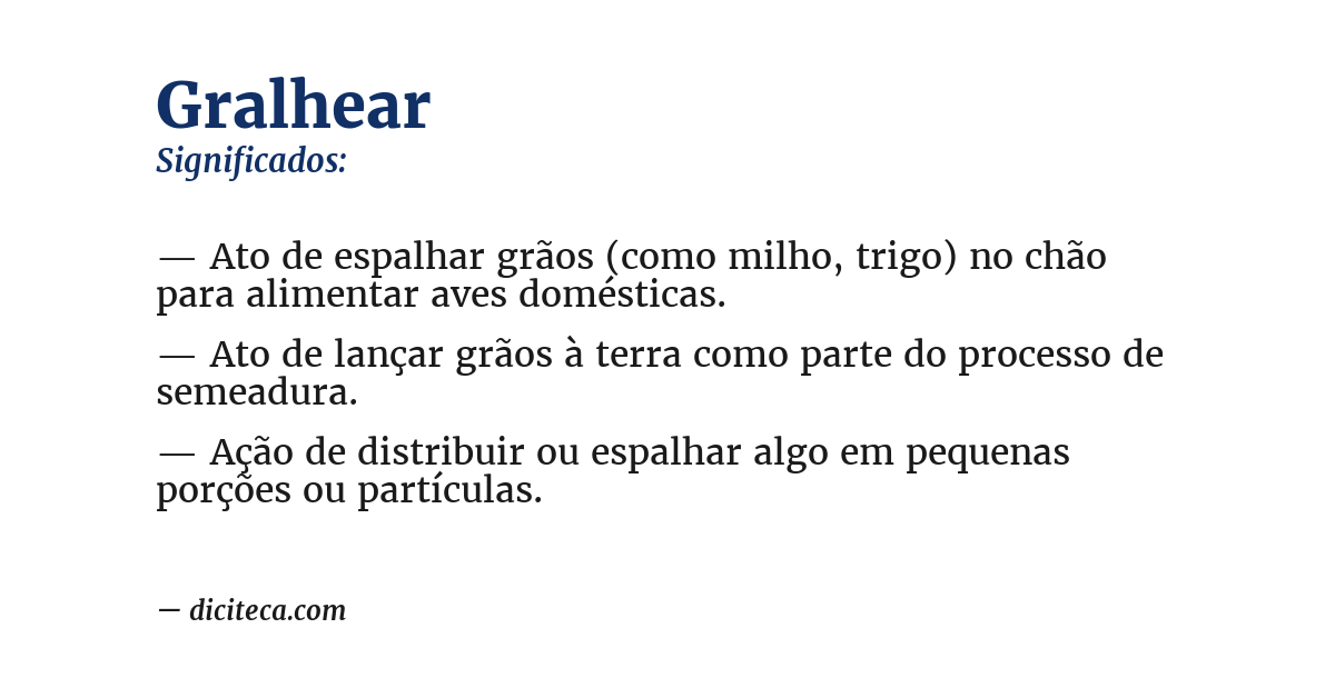 Significado de gralhear