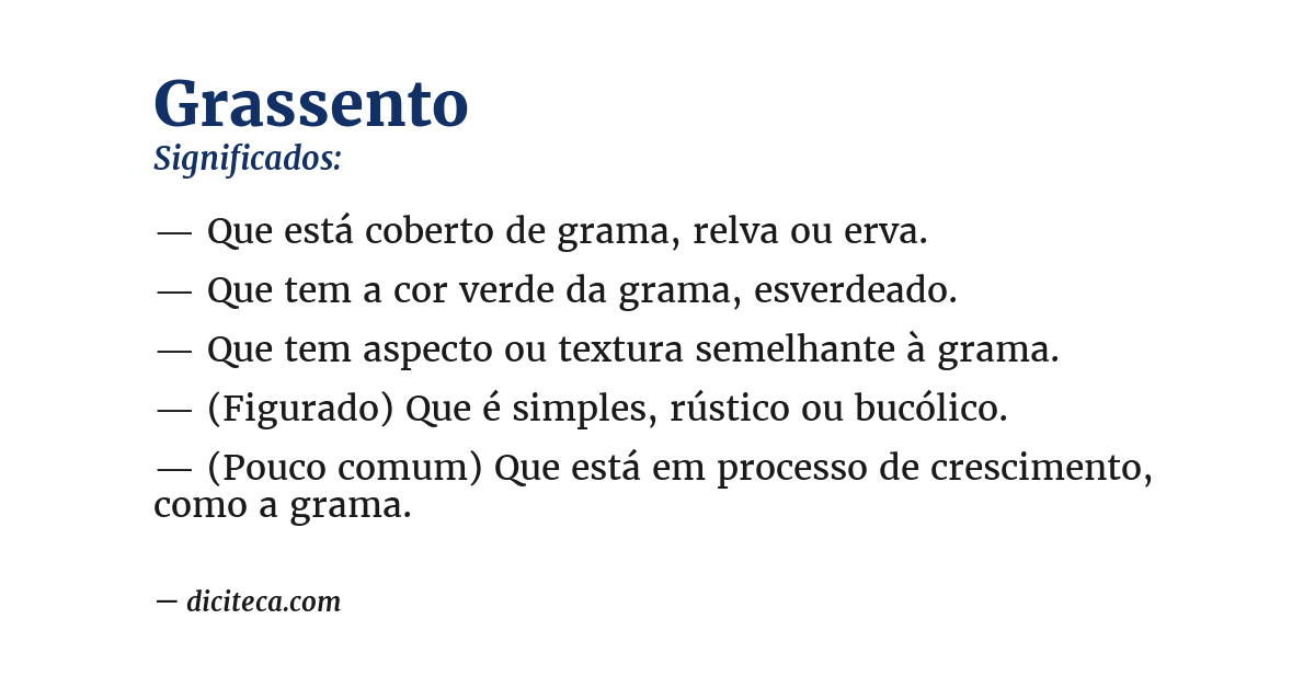 Significado de grassento
