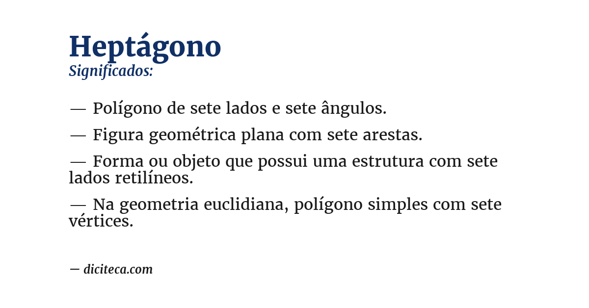 Significado de heptágono