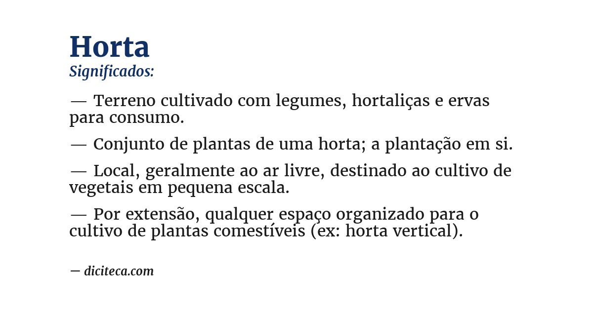 Significado de horta