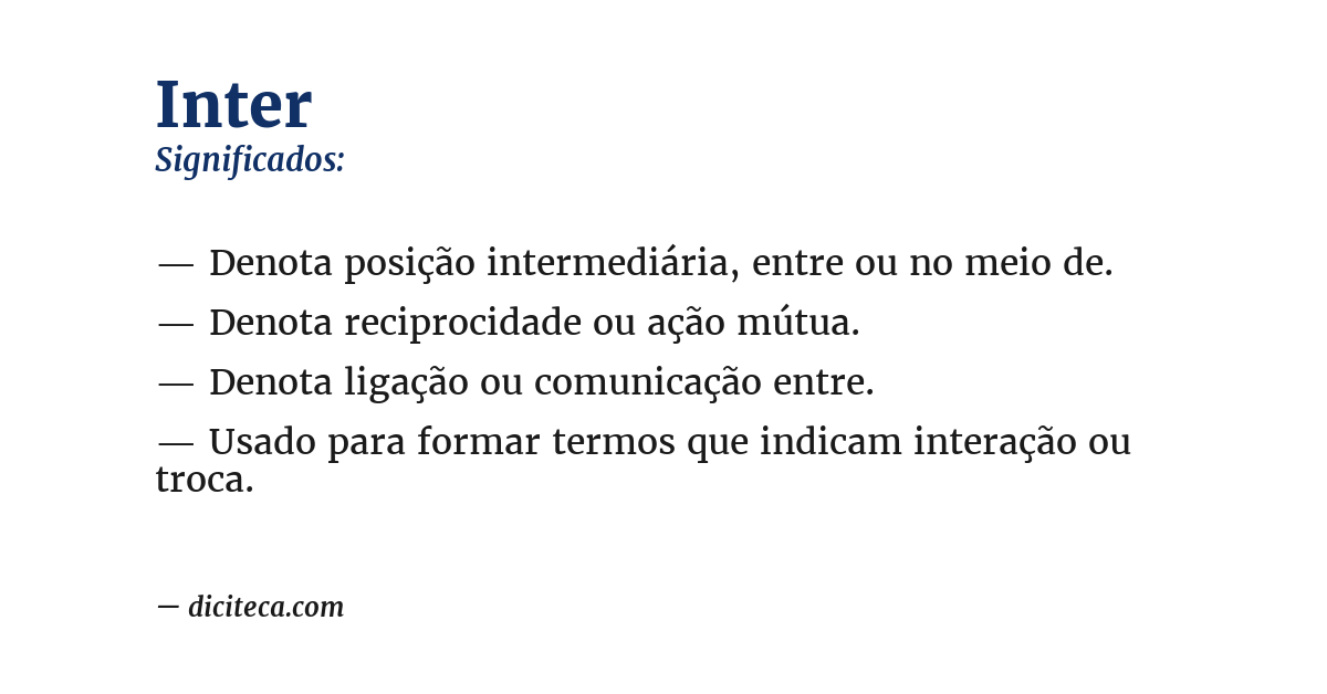 Significado de inter