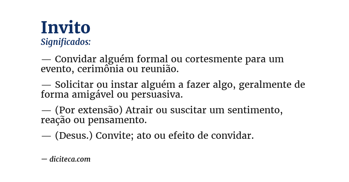 Significado de invito