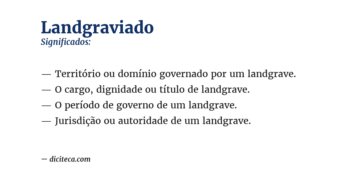 Significado de landgraviado