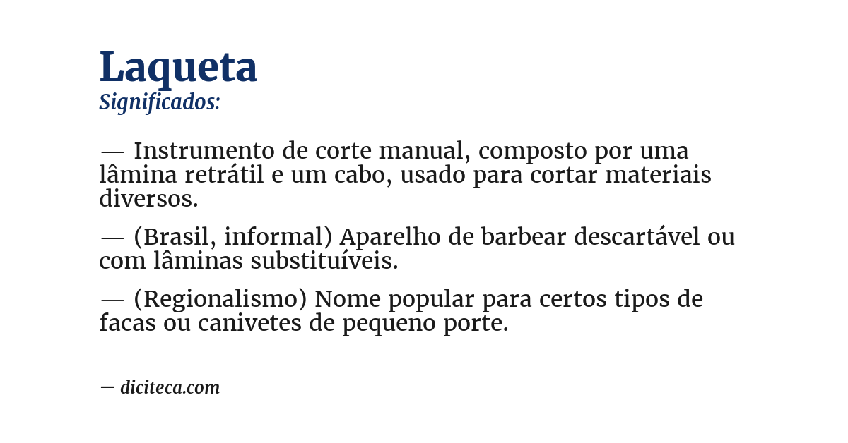 Significado de laqueta