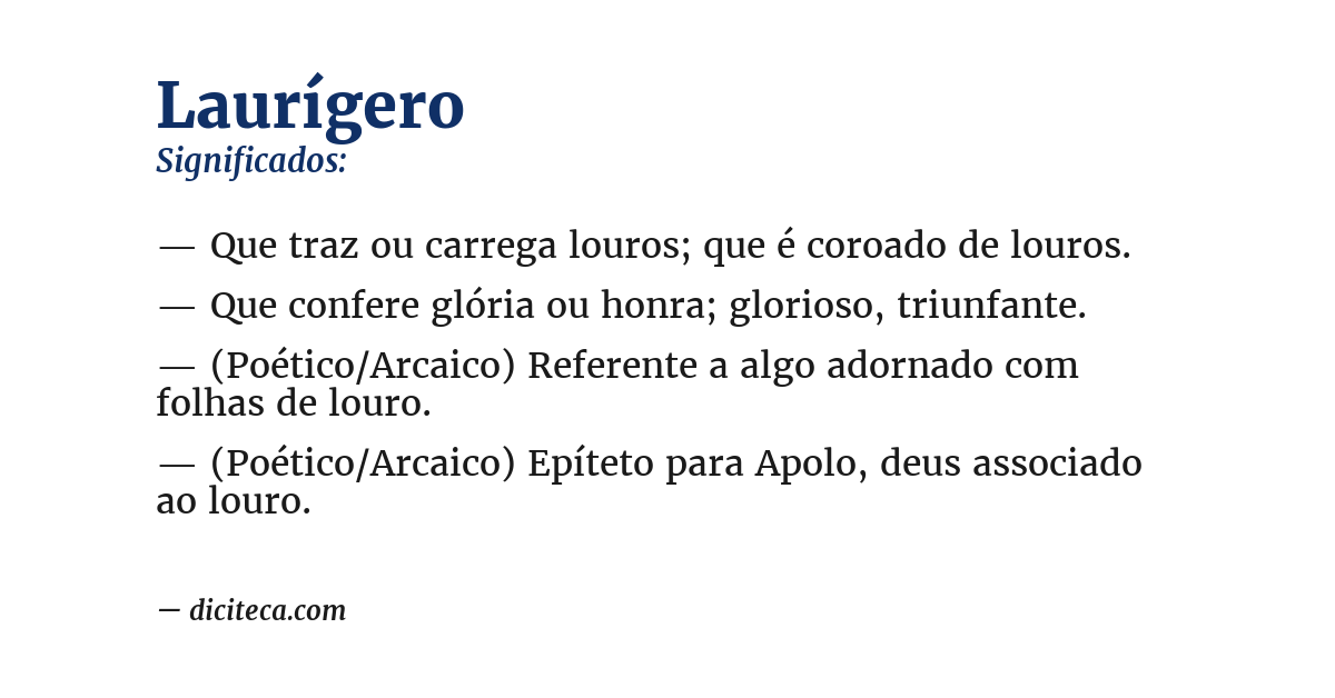 Significado de laurígero