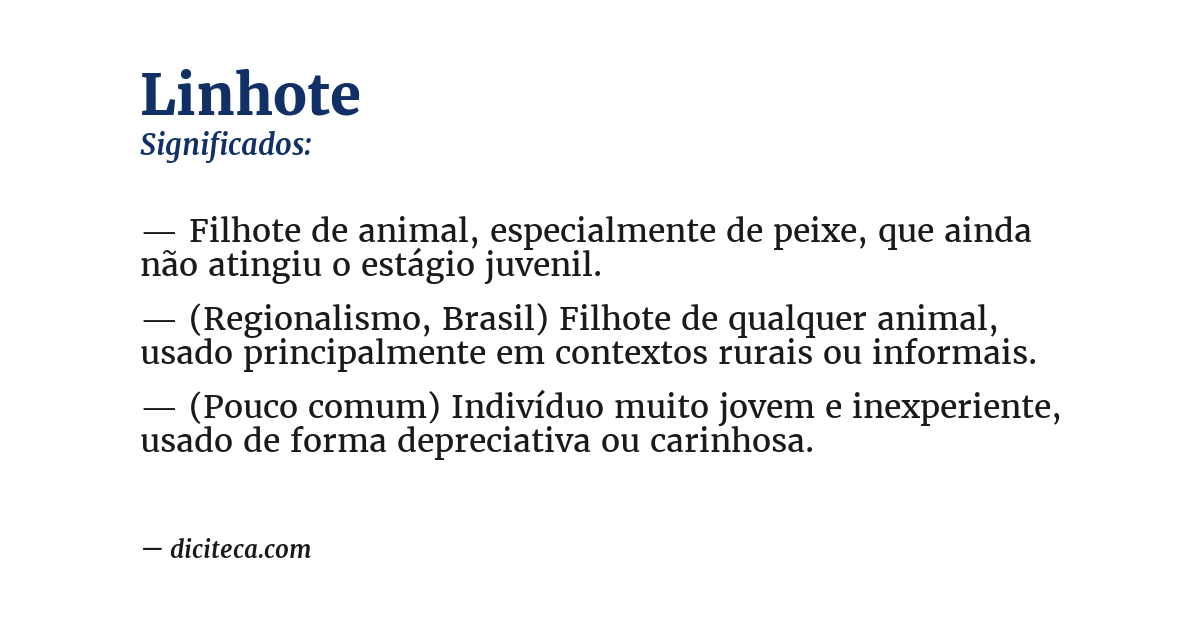 Significado de linhote